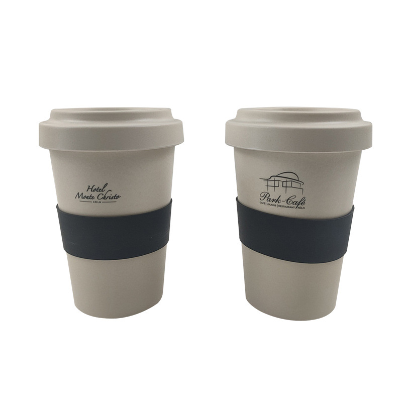 Bamboo Fiber Reusable Coffee Cup Cum Bamboo‑Pulvis Lid