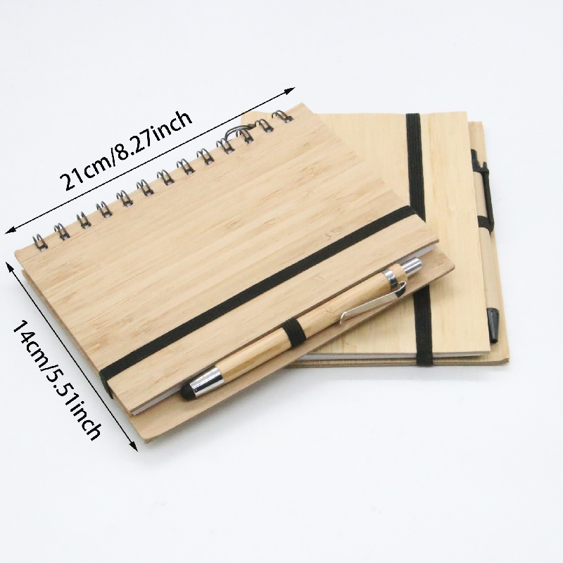 Bamboo Wood Cover Spiral codicillus Set