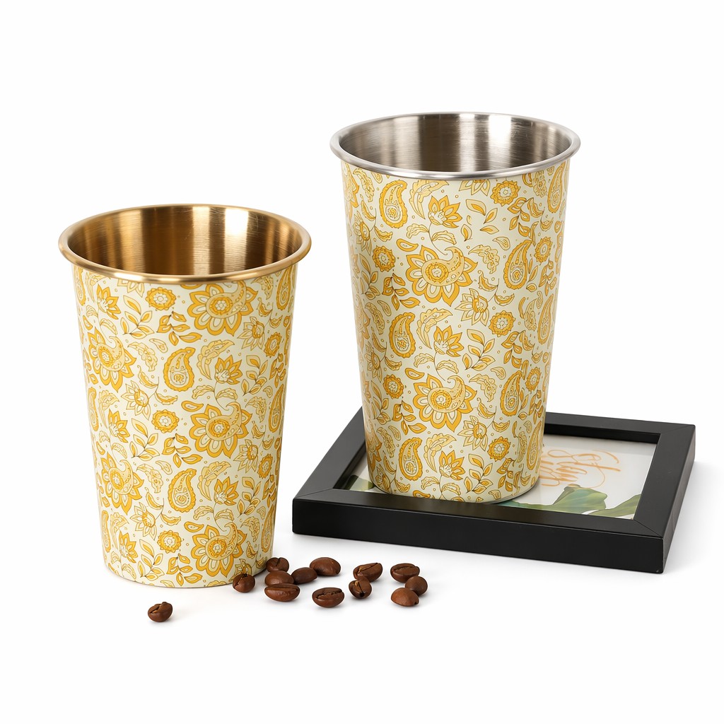 Boho Paisley Steel Tumbler Cup