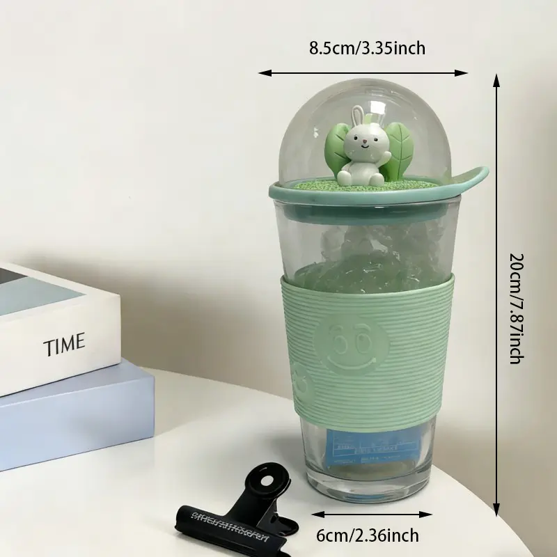 Viverra Dome-Topped Glass Tumbler with Silicone Sleeve