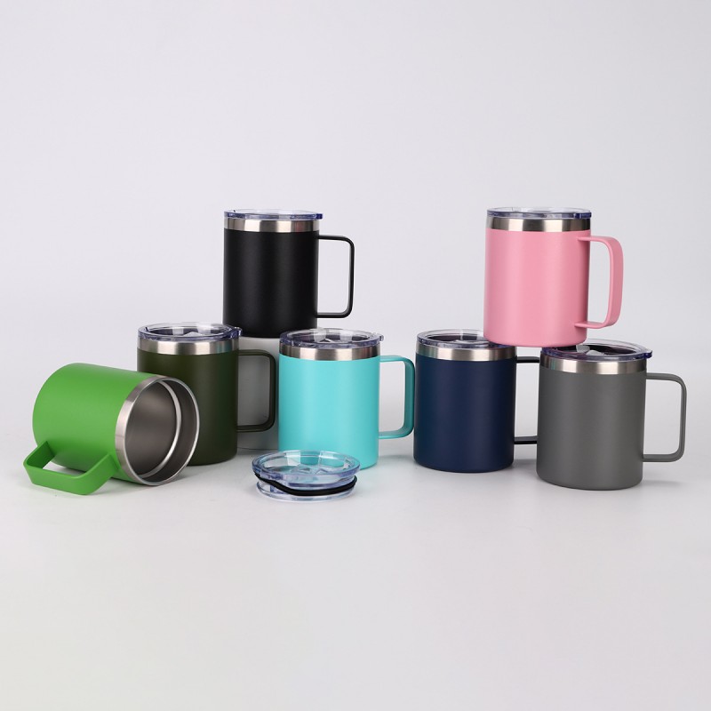 Custom Logo Steel Insulated Handle Mug