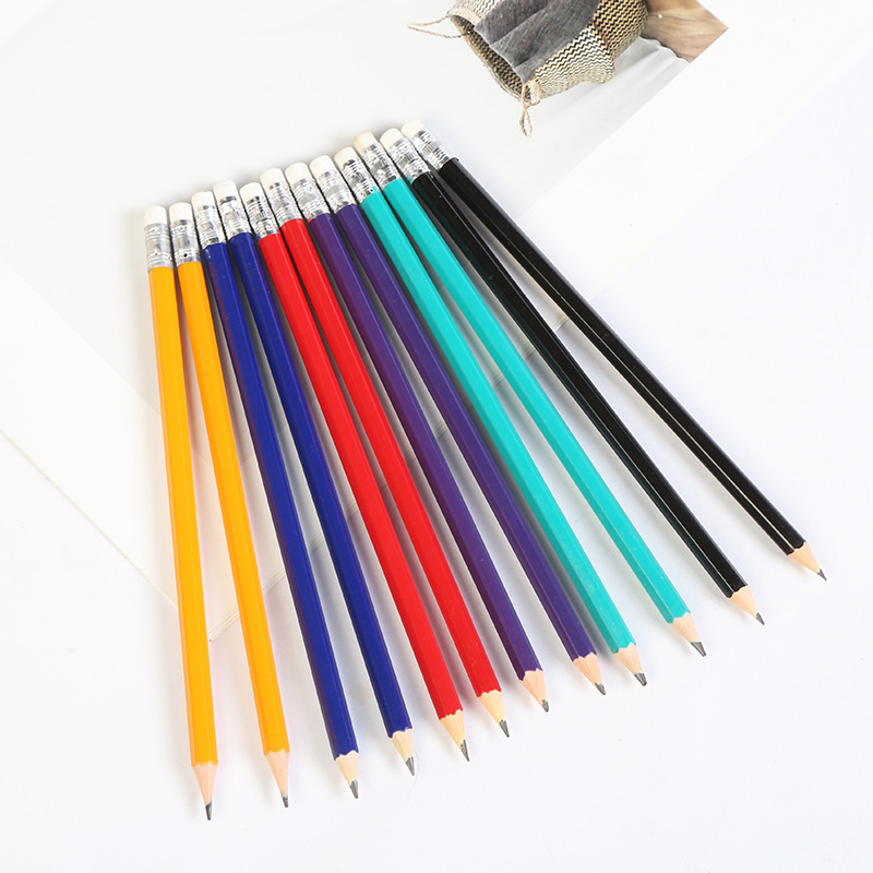 Custom Printed Wooden HB Peneus with Purgamentum Eraser