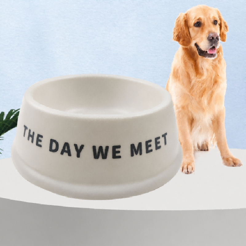 Degradable Bamboo Fibre Custom Logo Pet Bowl