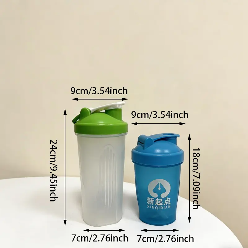 Anti Leak Fitness Plastic Protein Shaker Bottle