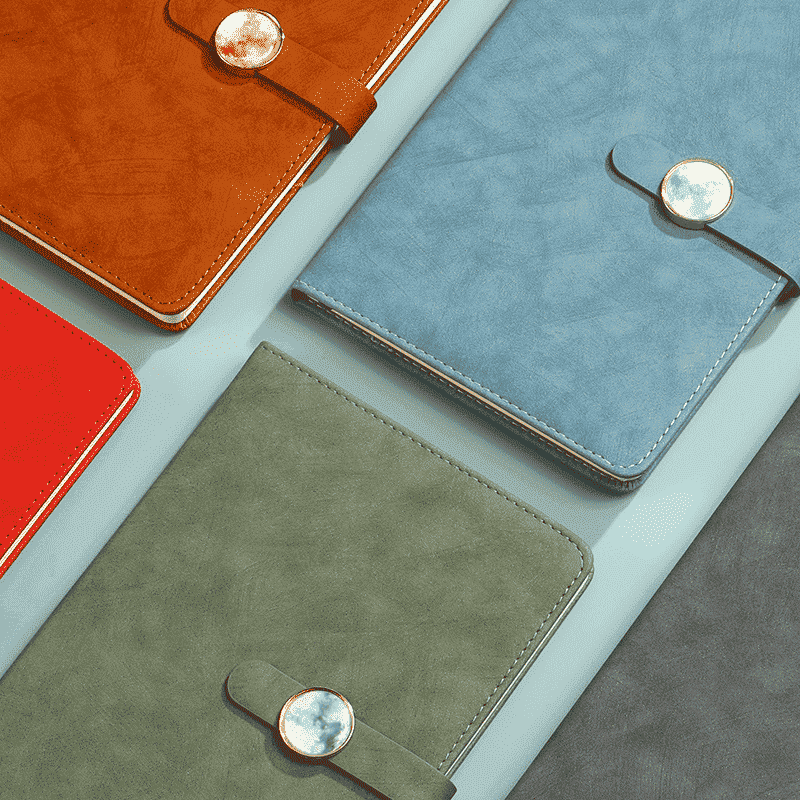 Marmor Button PU Leather Hardcover Journal Notebook