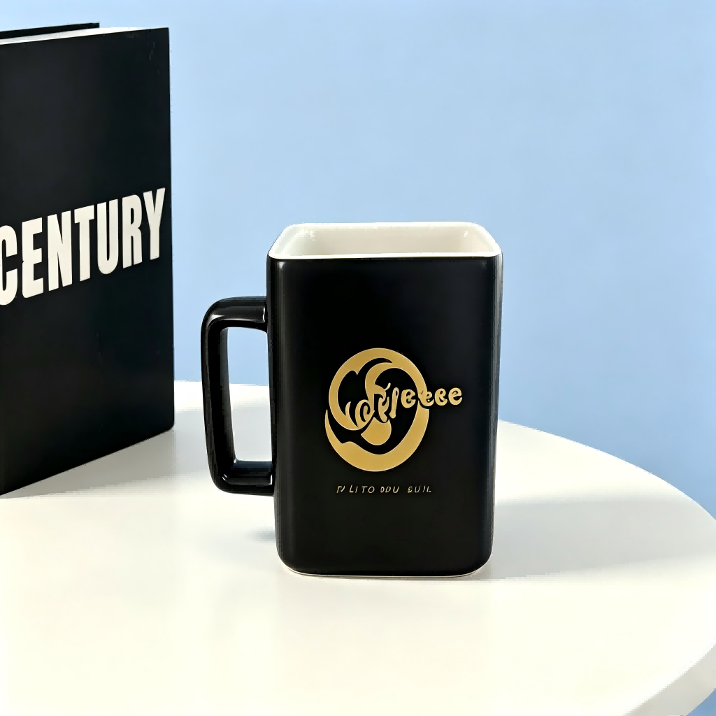 Quadratus Aurum Foil Ceramic Coffee Mug