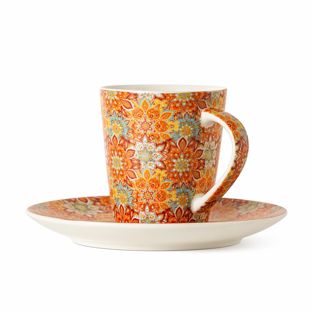 Floralia Ceramic Coffee Calicem Cum Saucer