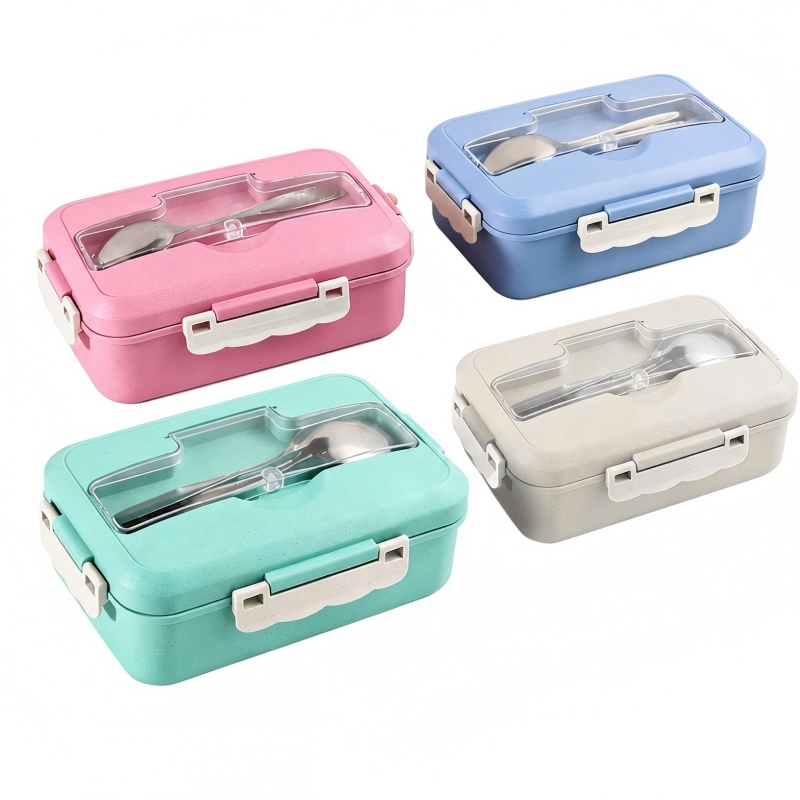 Triticum Straw Bento Box Cum Steel Cutlery